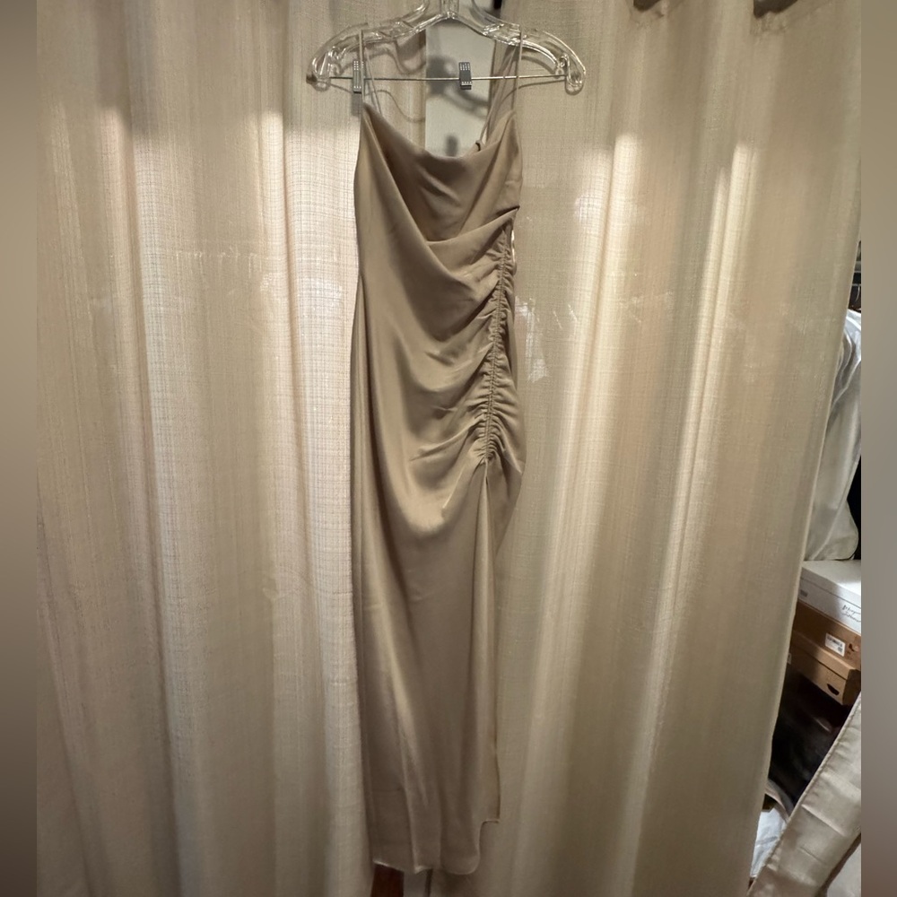 Bhldn Tan spaghetti strap cinch dress - new with tags